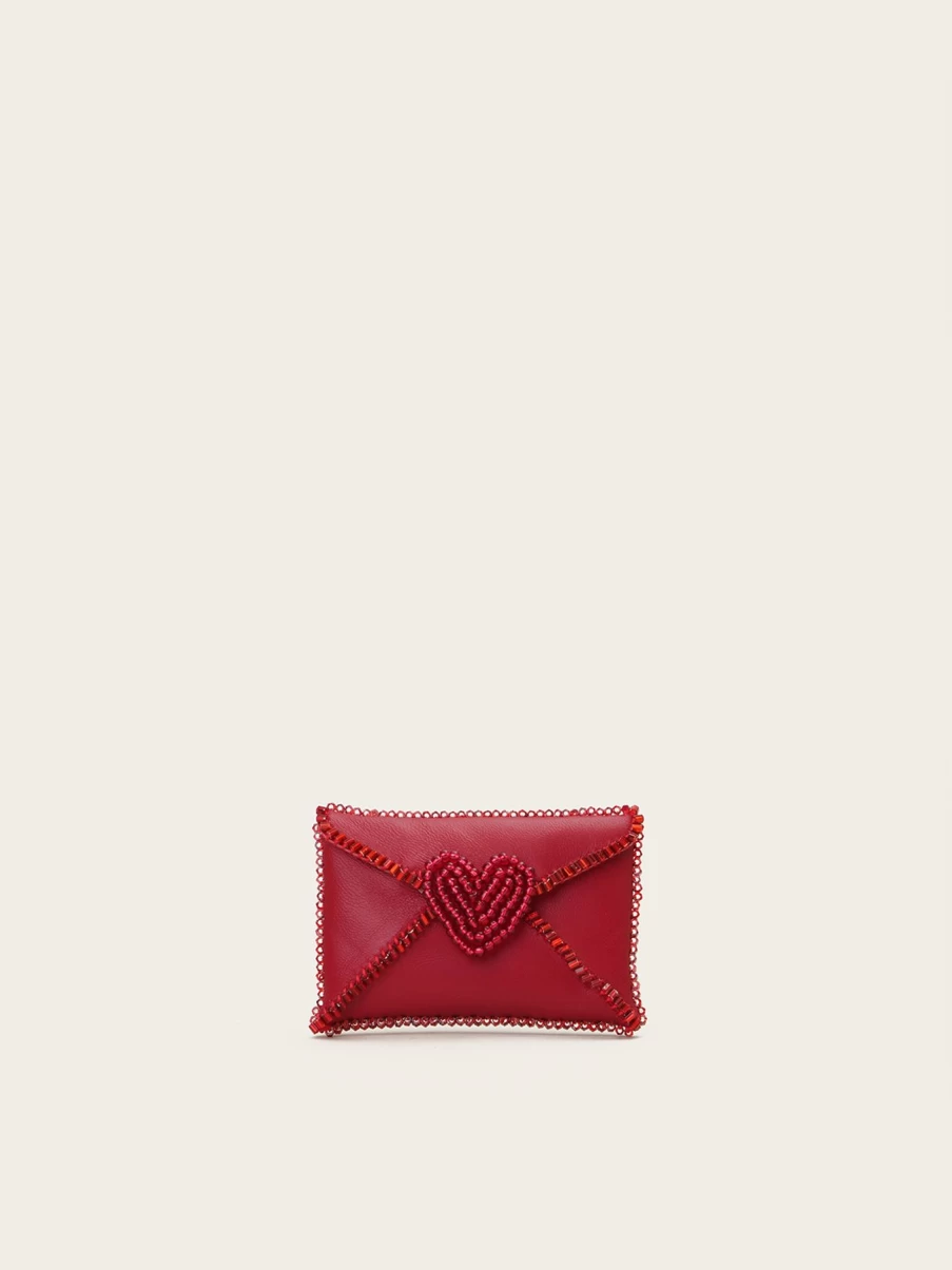 Vanina Women's Love Letter Leather Cardholder - Elegant RFID Blocking ID Holder