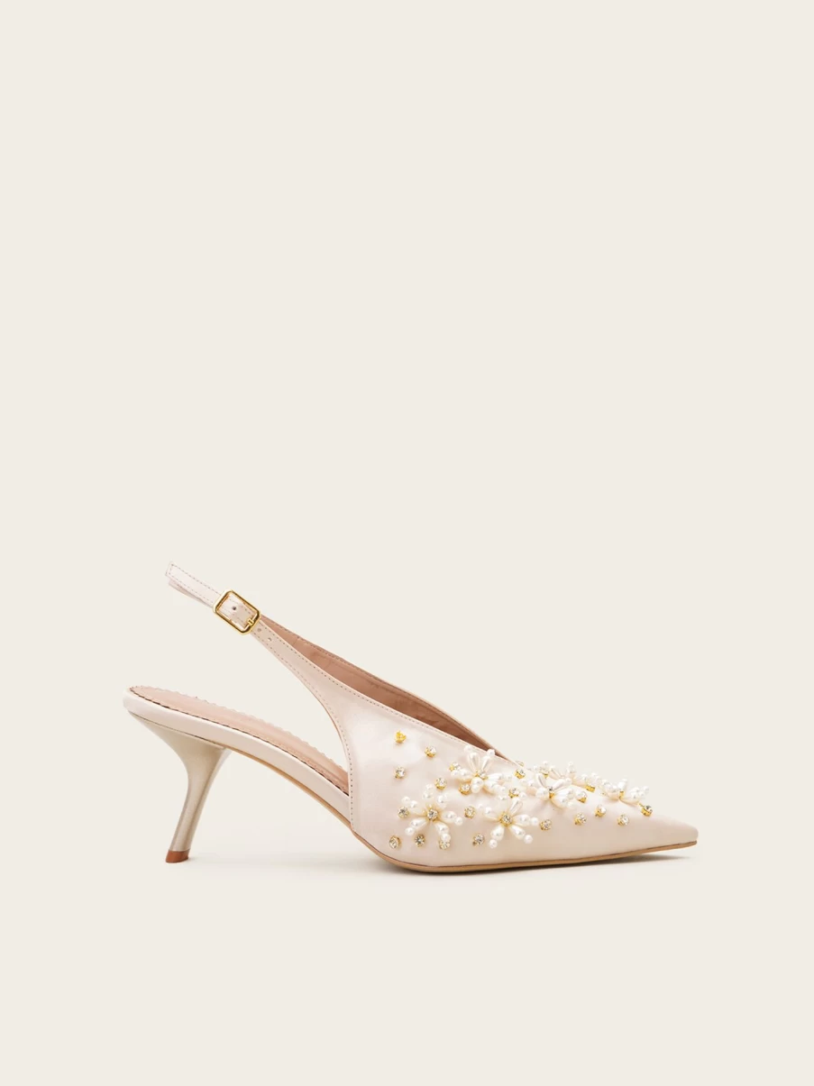 Vanina Women's Jardin Enchante Mules - Elegant Floral Design Comfortable Slip-On Shoes