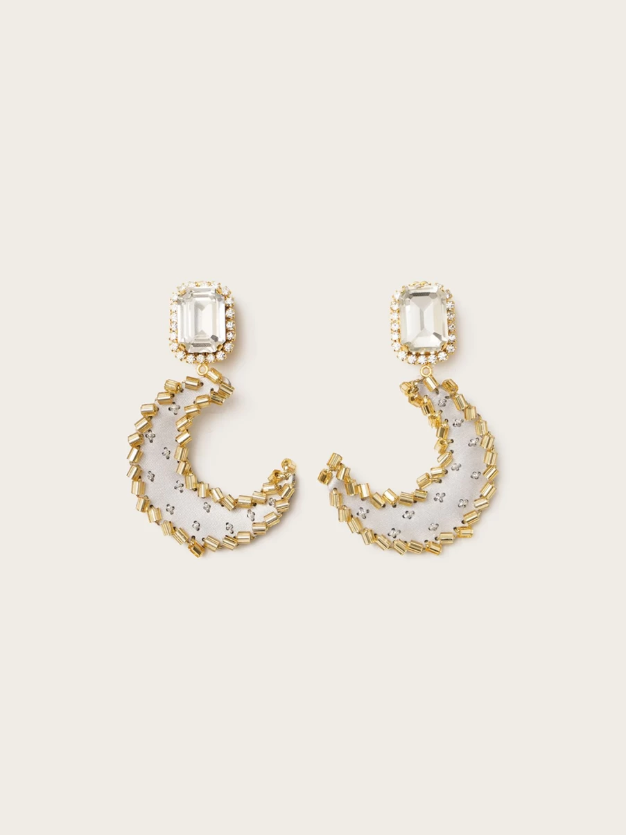 Vanina Lune Scintillante Moon Star Earrings for Women - Elegant Celestial Jewelry