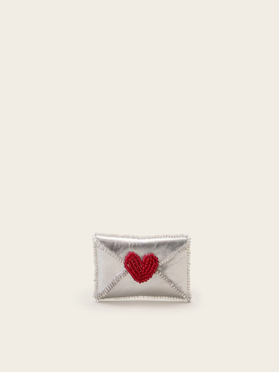 Vanina Women's Love Letter Leather Cardholder - Elegant RFID Blocking Wallet for Women