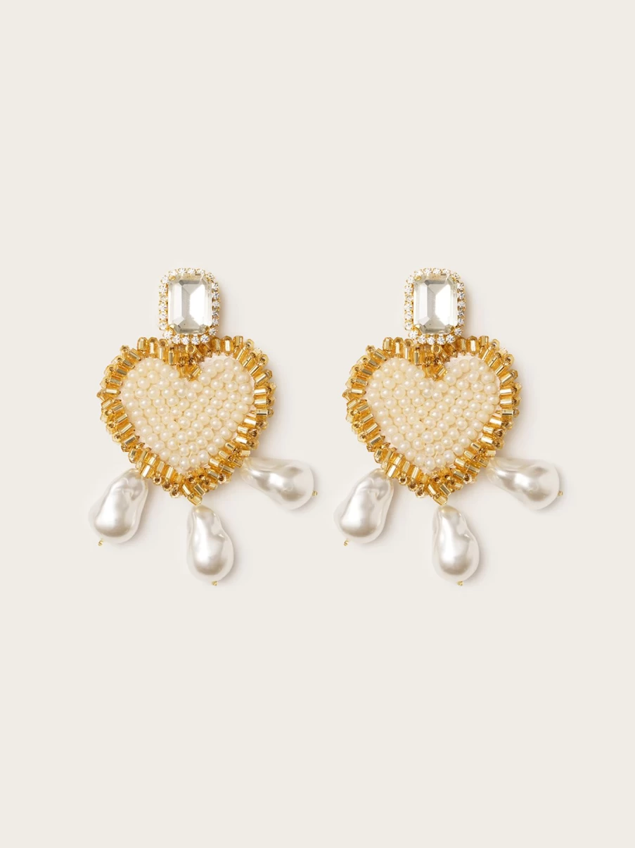 Vanina Women's Love Letter Earrings - Romantic Jewelry Gift for Her