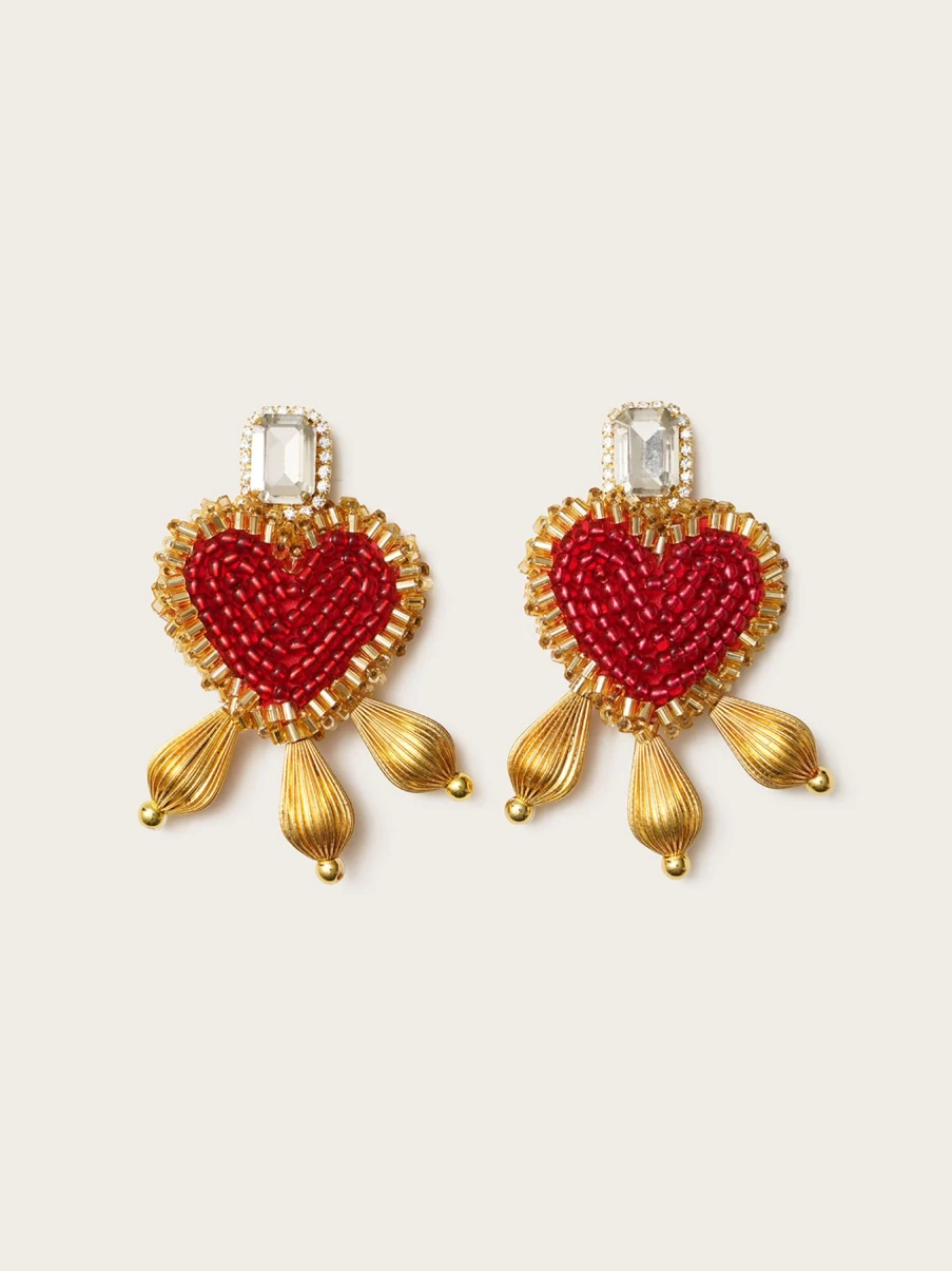 Vanina Women's Love Letter Earrings - Romantic Jewelry Gift for Her
