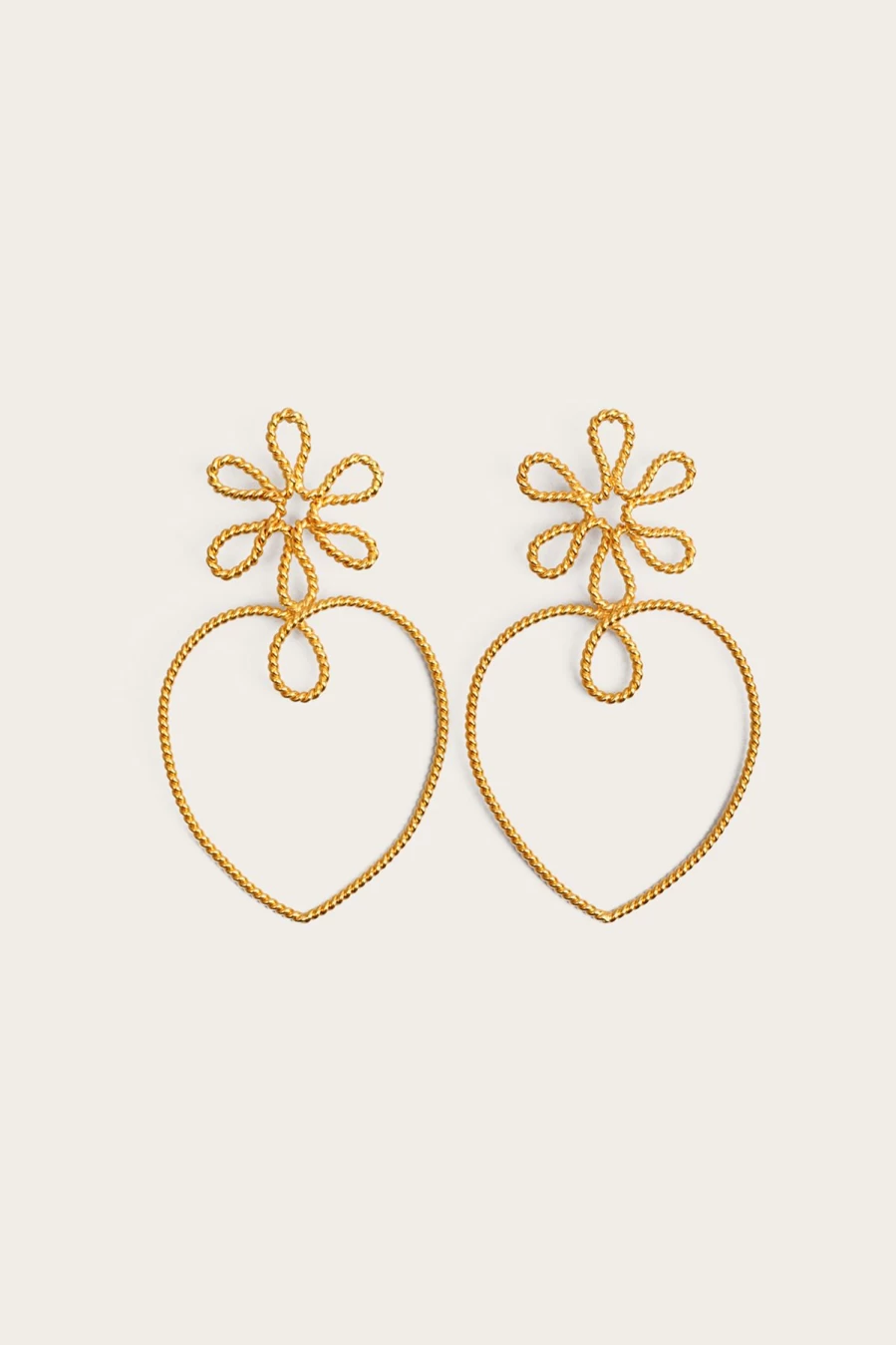 Vanina Women's Floral Heart Earrings - Elegant Flower Design Jewelry