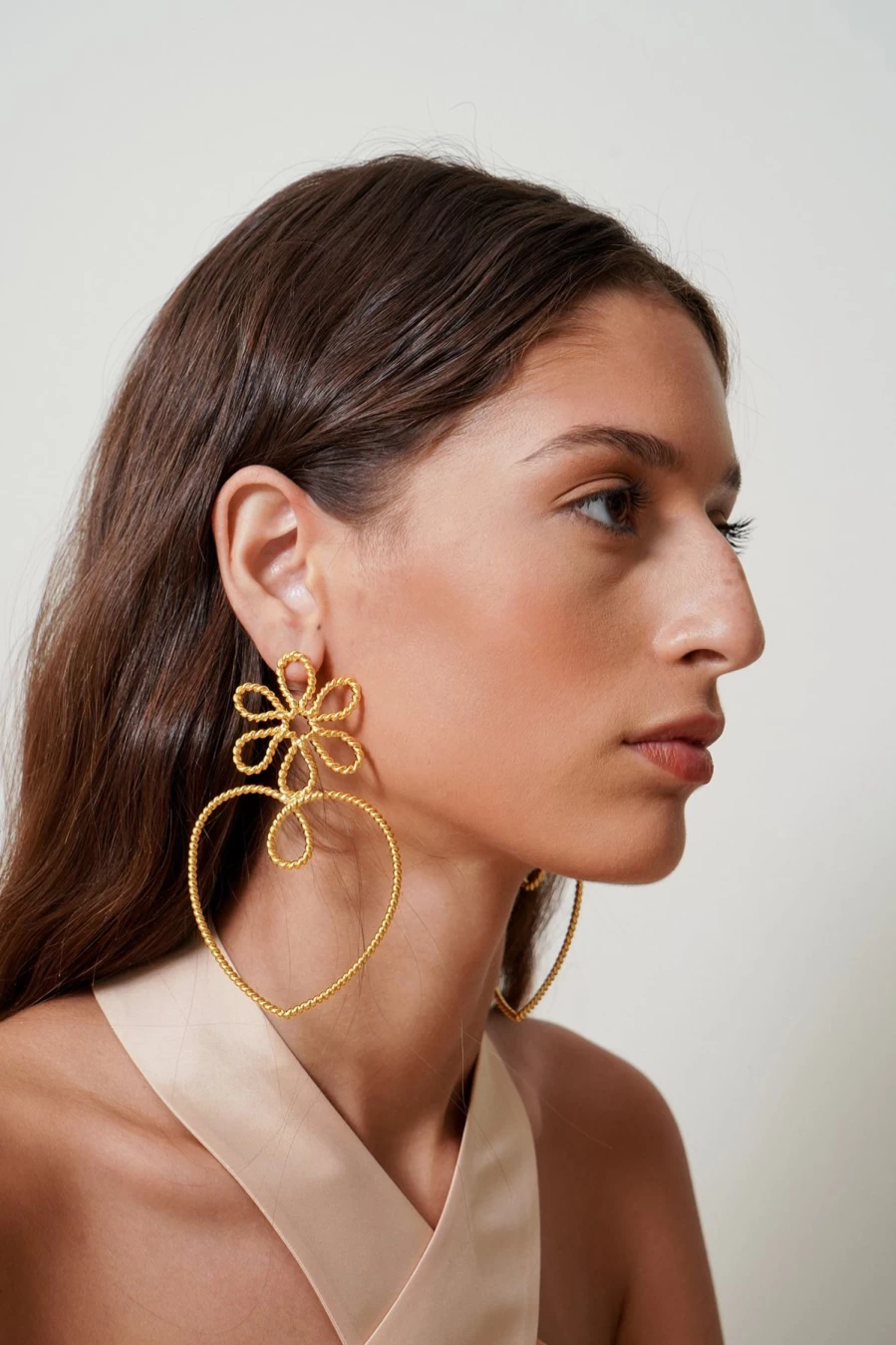 Vanina Women's Floral Heart Earrings - Elegant Flower Design Jewelry