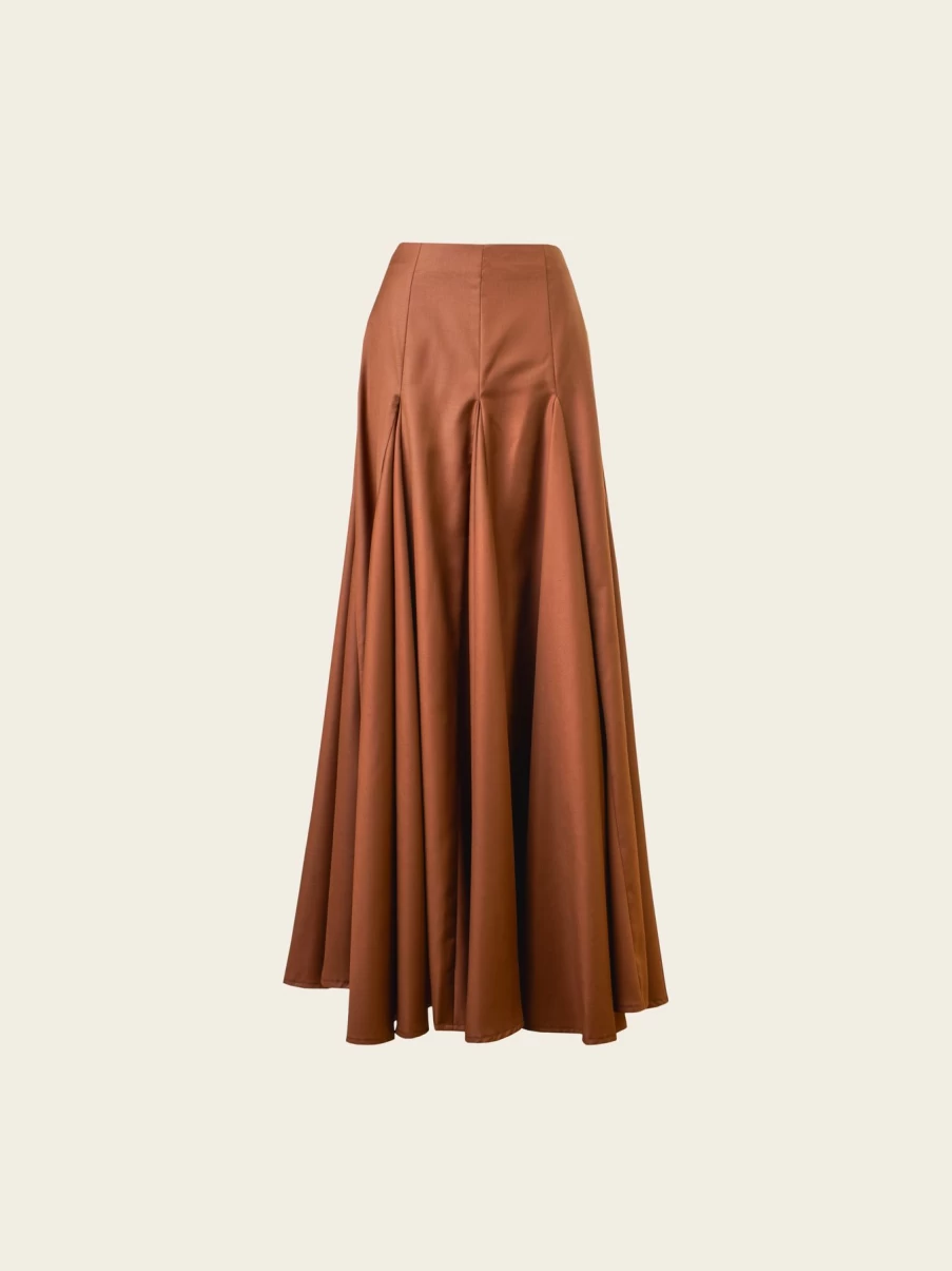 Vanina Women's Marilyn Skirt - Elegant High-Waisted Flowy Midi Skirt