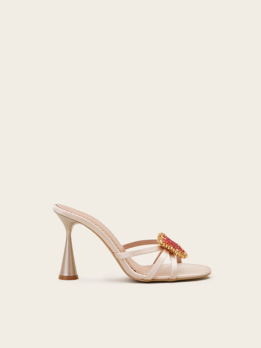 Vanina Women's Love Letter Sandals – Handcrafted Elegant Beach Footwear