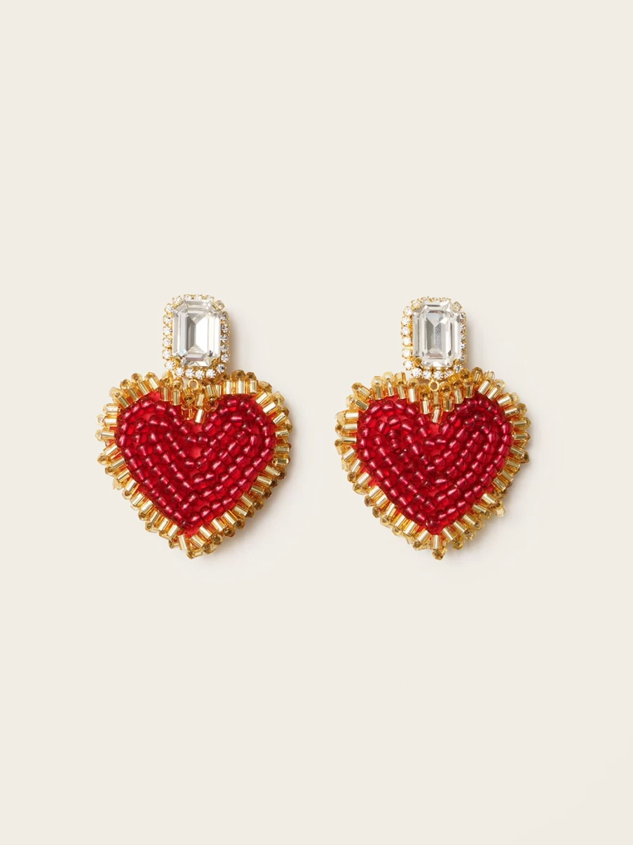 Vanina Women's Love Letter Earrings - Romantic Jewelry Gift for Her