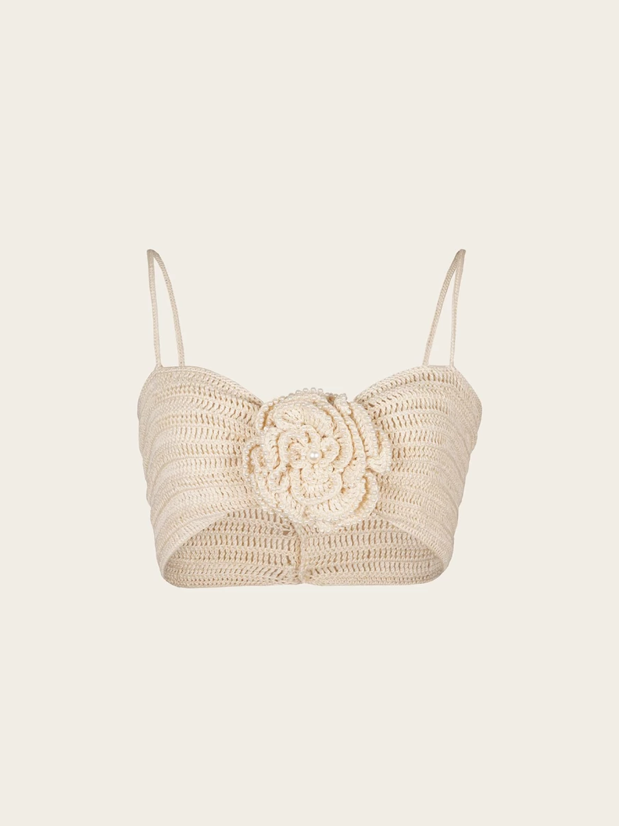 Vanina Women's Fleur De Soleil Bustier Floral Lace Corset Top